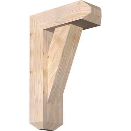 Ekena Millwork Traditional Craftsman Smooth Bracket w/ Offset Brace, Douglas Fir, 5 1/2"W x 14"D x 22"H BKT0604X14X22TRA04SDF